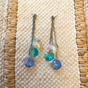 Beautiful Colorful Crystal Earrings - Pre-Owned - As is